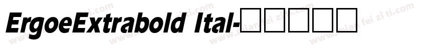 ErgoeExtrabold Ital字体转换